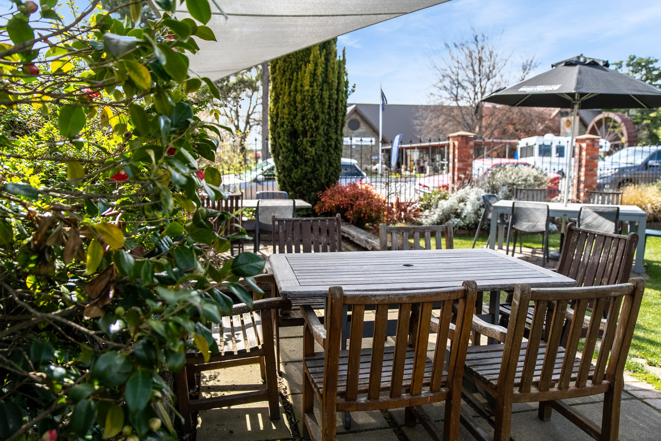 A sunny corner of Ida's garden bar